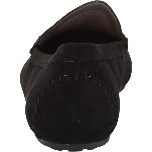 Aerosoles Women Black Faux SuedeClosed Rounded Toe Over Drive Flats Loafer Shoes - Picture 3 of 8